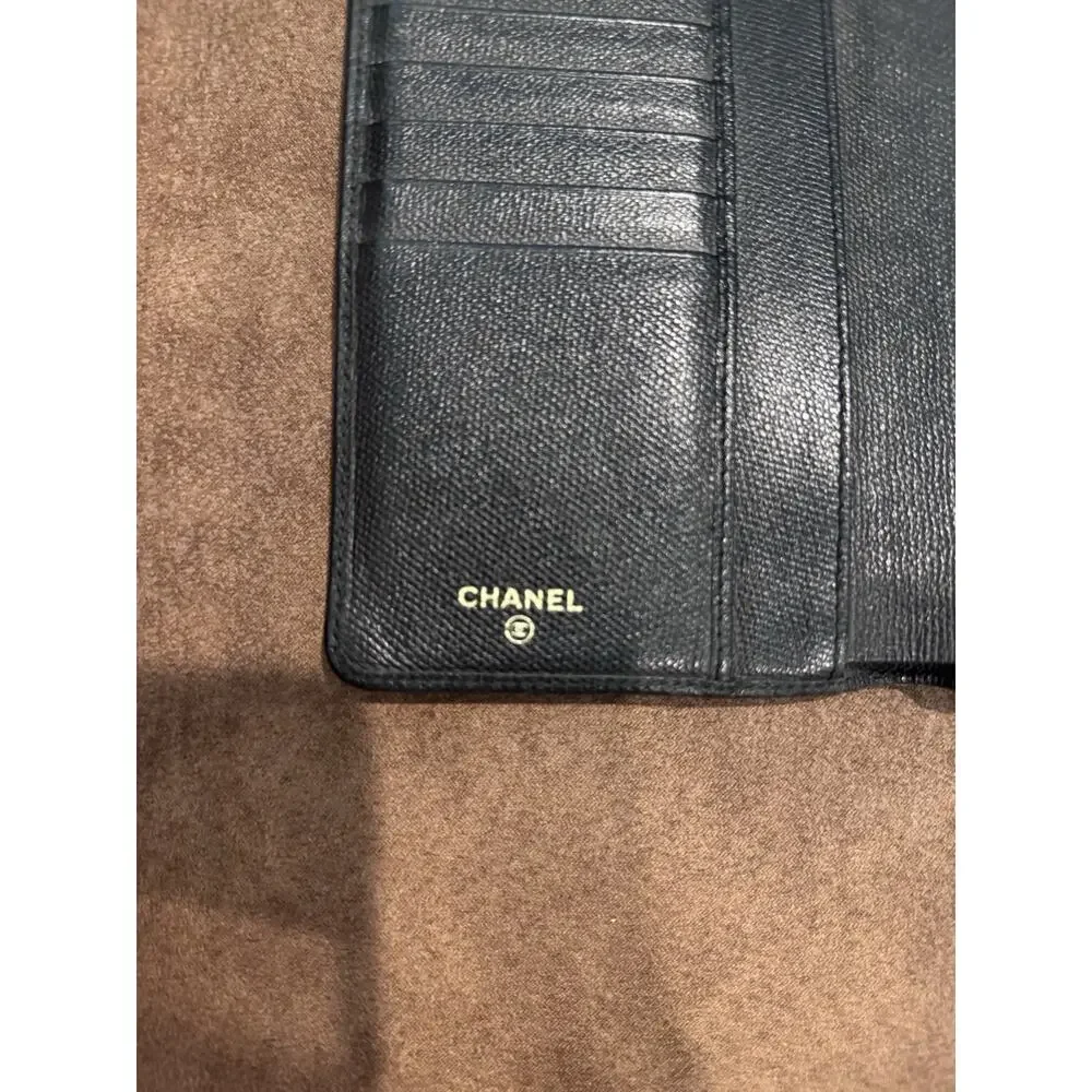 Vintage Chanel Bifold Long Wallet W COA Missing Zipper pull